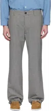 Marni Black & White Wool Blend Gingham Trousers In Chn99 Black