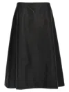 Marni Black Asymmetric Trapeze Skirt In Black