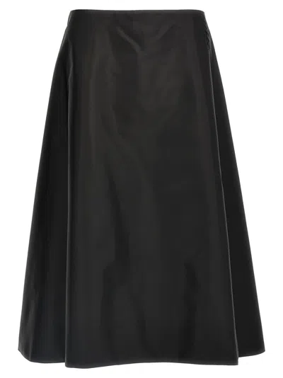 MARNI BLACK ASYMMETRIC TRAPEZE SKIRT
