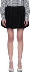 Marni Black Balloon Miniskirt In 00n99 Black