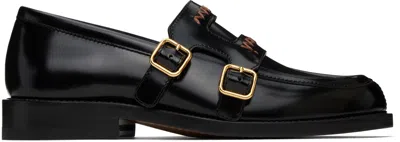 Marni Leather Slip-on Shoes In Black