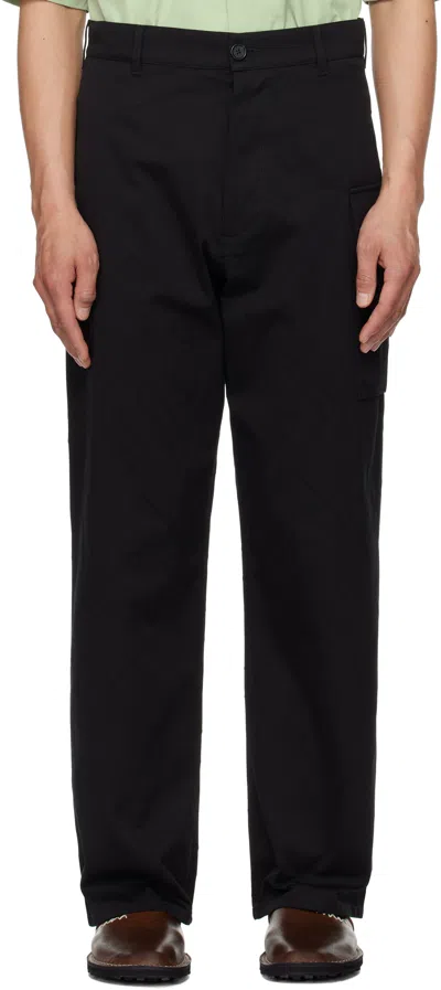 Marni Black Big Confetti Cotton Jacquard Trousers In Jqn99 Black