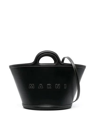 Marni Black Black Tropicalia Satchel Bag