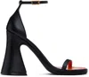 Marni Black Block Heeled Sandals In 00n99 Black
