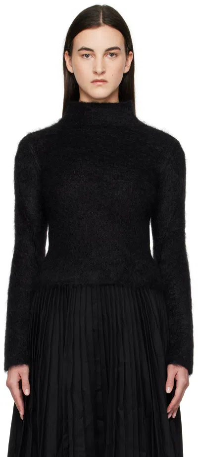 Marni Black Brushed Mohair Sweater In 00n99 Black