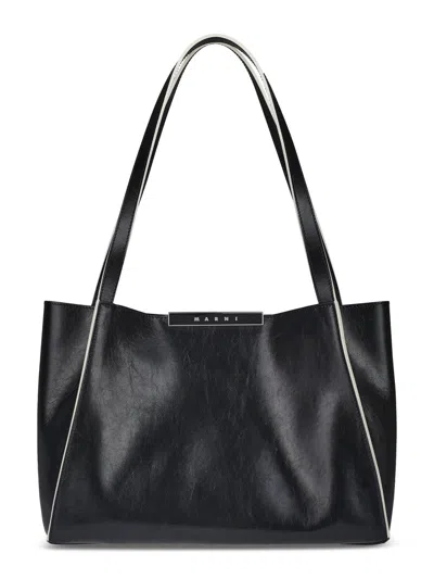 Marni Black Calf Leather Shoulder Bag