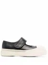 Marni Pablo Mary Jane Nappa Leather Sneakers In Black