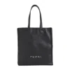 Marni Black Calf Leather Tote Bag In Black