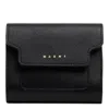 Marni Black Calf Leather Wallets In Black