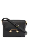 Marni Womens Black Trunkeroo Branded-hardware Leather Shoulder Bag In Black