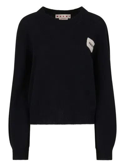MARNI BLACK CASHMERE CREWNECK SWEATER