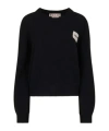 Marni Womens 00n99 Branded-patch Knitted Cashmere Jumper In Black