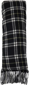 Marni Black Checked Scarf In Chn99 Black