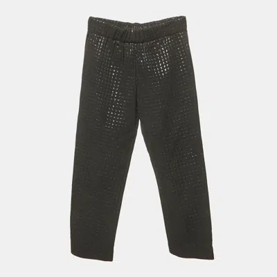 Pre-owned Marni Black Checks Lurex Trousers M