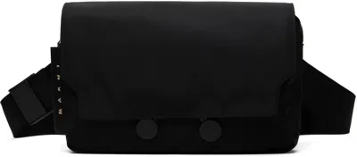 Marni Black Cordura Cityscape Belt Bag In 00n99 Black