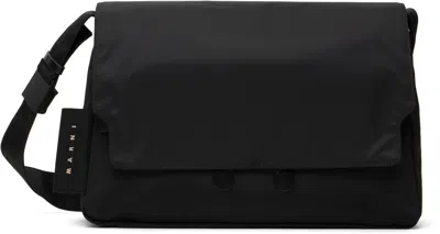 Marni Black Cordura Cityscape Crossbody Bag In 00n99 Black