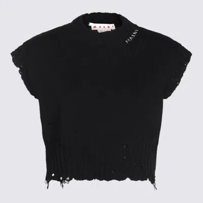 MARNI BLACK COTTON KNITWEAR
