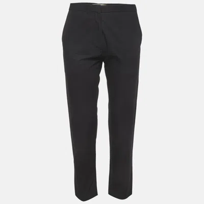 Pre-owned Marni Black Cotton Skinny Trousers S