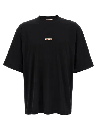 MARNI MARNI BLACK COTTON T-SHIRT