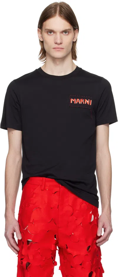 MARNI BLACK CREW NECK T-SHIRT