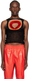 Marni Black Cutout Tank Top In 00n99 Black