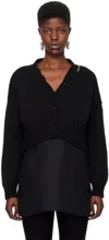 Marni Black Disheveled Cardigan In 00n99 Black