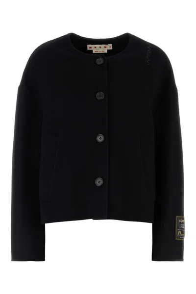 MARNI BLACK FELT BLAZER
