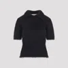 Marni Fuzzy Short Sleeve Sweater In Black