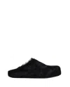 Marni Black Long-haired Calfskin Footbed Sabot In Black