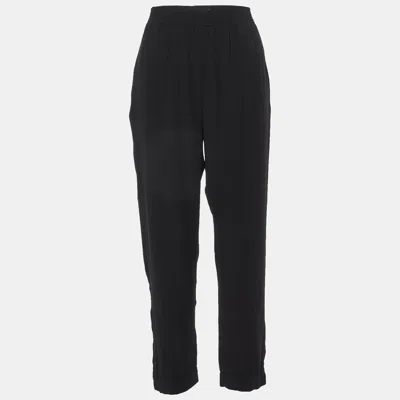 Marni Black Georgette Zip Detailed Hem Pants M