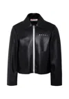 Marni Black Jacket For Girl With Logo In Black