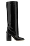 Marni Almond Toe Block Heel Knee Length Boots In Black