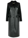 Marni Long-sleeved Patchwork Coat In Black