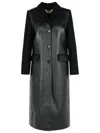 Marni Long-sleeved Patchwork Coat In Black