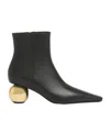 Marni Stylish Ankle Boots With Unique Heel Design In Black