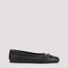 Marni Leather Little Bow Ballerina In Black