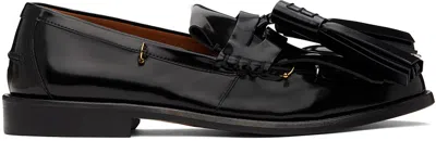Marni Black Leather Bambi Loafers In 00n99 Black