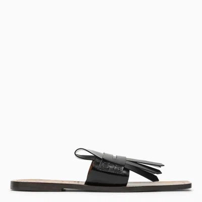 MARNI MARNI  BLACK LEATHER BAMBI SANDAL