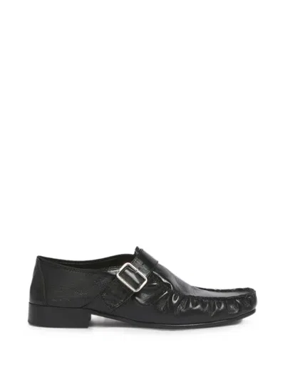 Marni Black Leather Barry Loafers In Multi