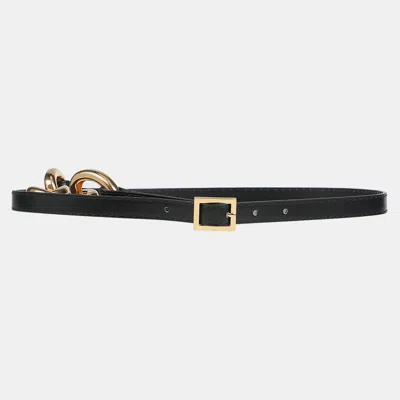Pre-owned Marni Black Leather Belt 80 Cm