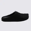 Marni Long-hair Calfskin Fussbett Sabot In Black