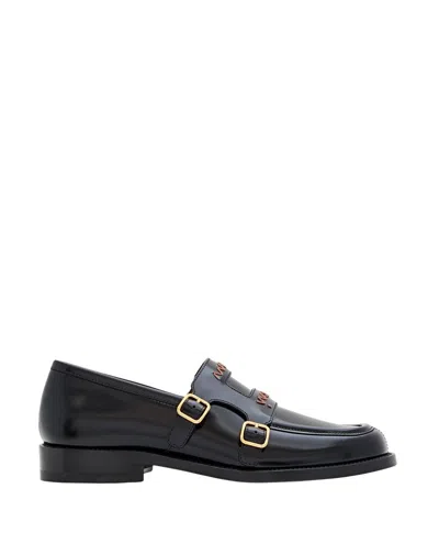 Marni Leather Slip-on Shoes In Black