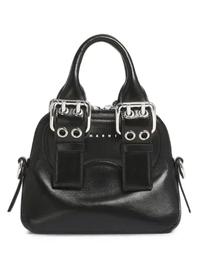 Marni Black Leather Mini Belte Bag