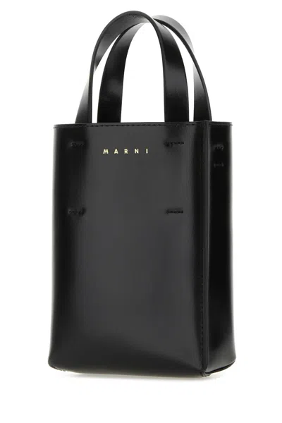 Marni Black Leather Nano Museo Handbag