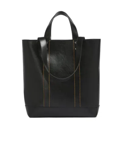 Marni Black Leather N/s Tote Bag
