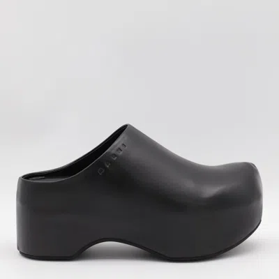 Marni Chunky Platform Square Toe Loafers In Black