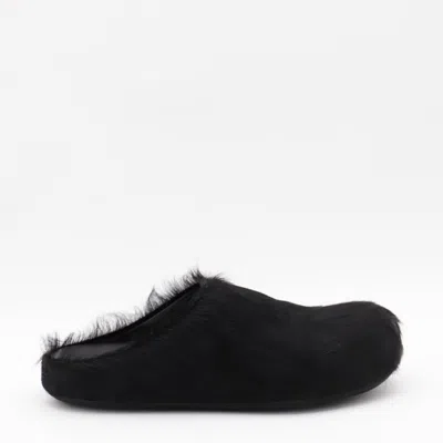 Marni Black Leather Sandals