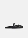 Marni Black Leather Slippers In Black