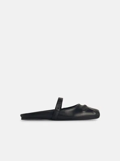 Marni Black Leather Slippers