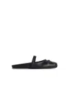 Marni Little Bow Nappa Leather Flat Mules In Black